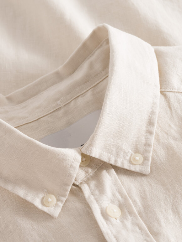 Les Deux - Kris linen SS Shirt Ivory