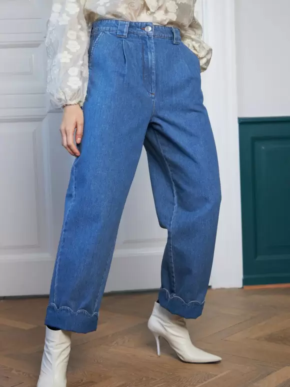 Stella Nova - Denim Pants With bottom tongue
