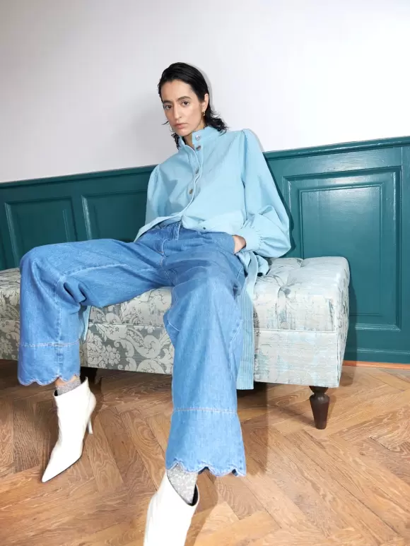 Stella Nova - Denim Pants With bottom tongue