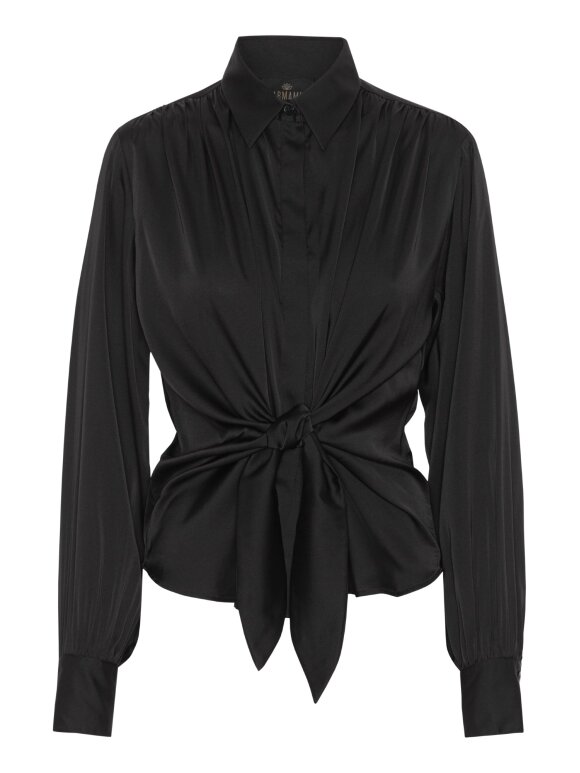 Karmamia - Lee shirt - Black Sateen