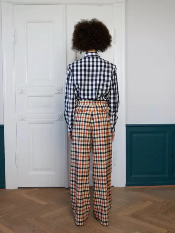 Stella Nova - Checked Wide Pants Tern