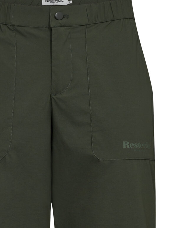 Resteröds - Nylon Loose Pants Green