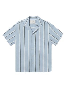 Les Deux - Lawson Stripe ss Shirt sky/whi