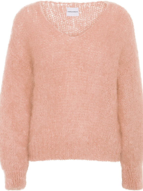 Americandreams - Milana LS Mohair Knit Peach