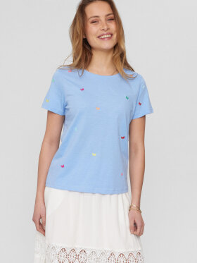 Numph - NUSummi T-Shirt gots Vista blu