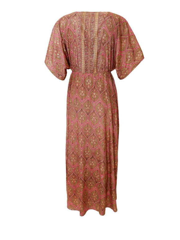 Black Colour - BCluna Long V.neck dress pink