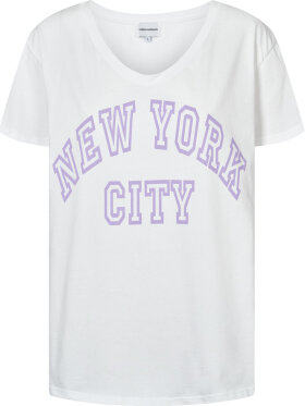 Americandreams - T-shirt NYC White Lilac