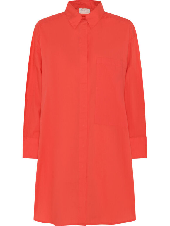 FRAU - Lyon LS Lang shirt Hot Coral