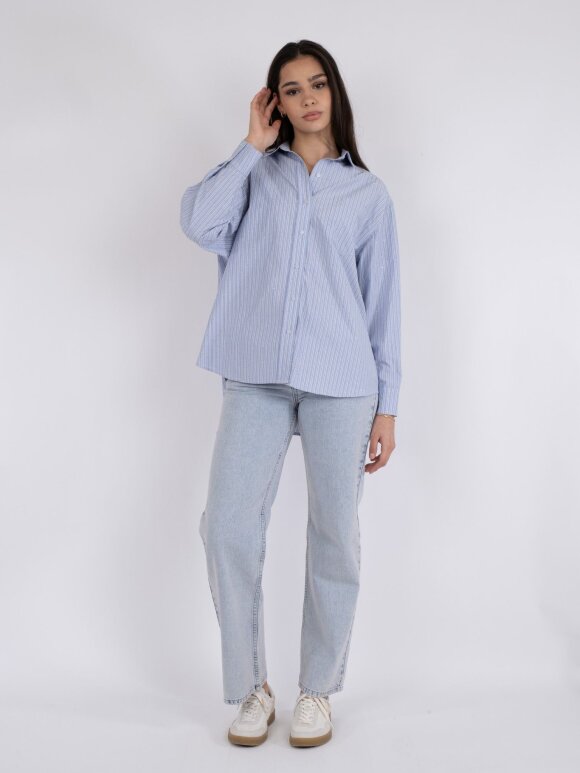Neo Noir - Dalma Stripe Stone Shirt Blue