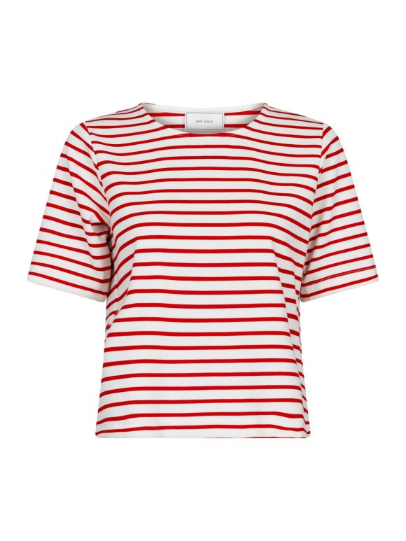 Neo Noir - Soanie Stripe tee Red