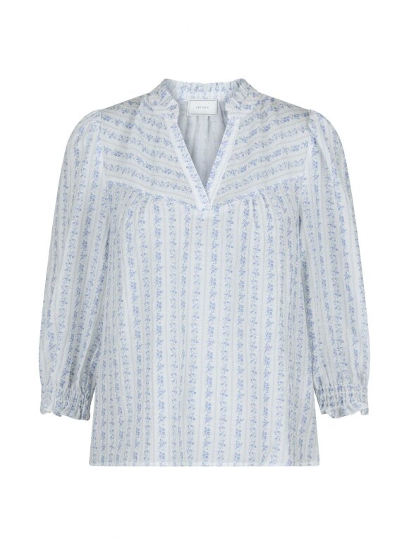 Neo Noir - Carlie Flower Stripe Blouse