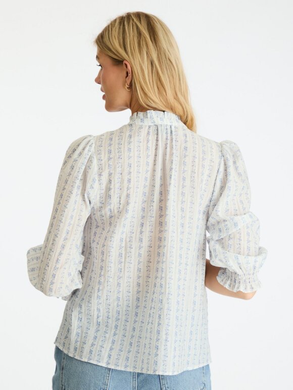 Neo Noir - Carlie Flower Stripe Blouse