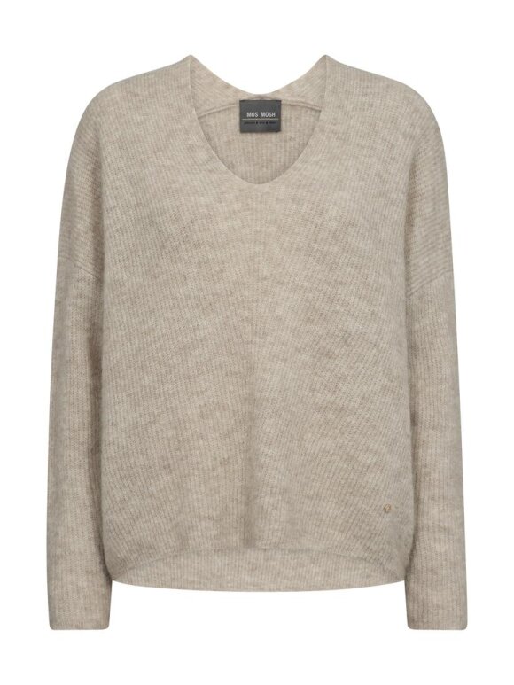 Mos Mosh - MMThora V-Neck Knit Feather