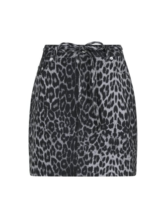 Neo Noir - Henrietta Leopard Skirt grey