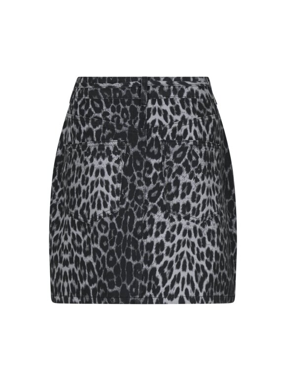 Neo Noir - Henrietta Leopard Skirt grey