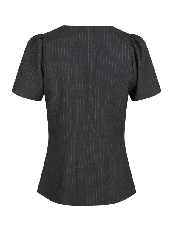 Neo Noir - Jules Pinstripe Blouse antraci