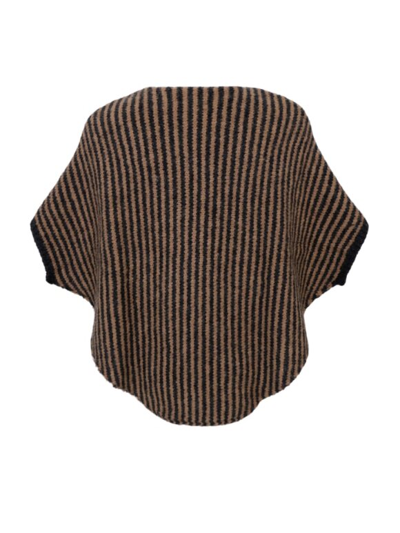 Black Colour - BCPELLA STRIPE PONCHO