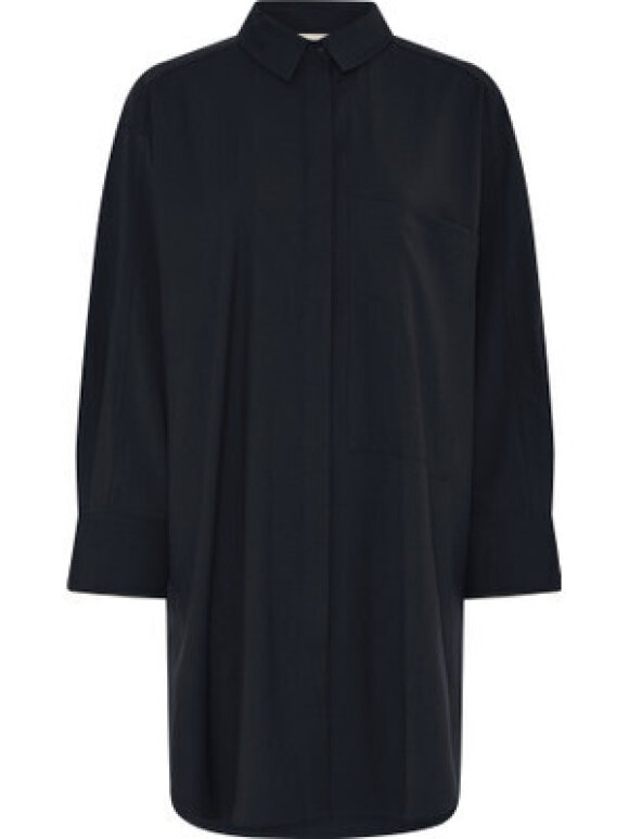 FRAU - Lyon ls long Wool shirt Navy