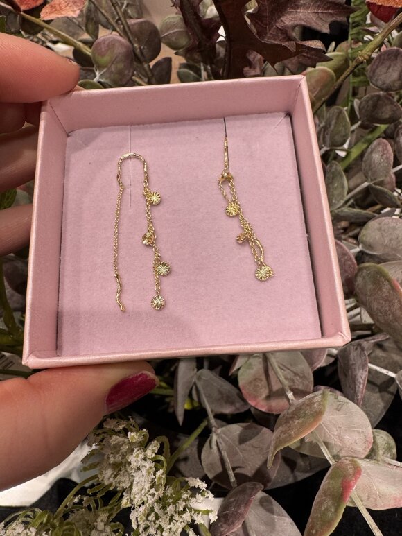 Pure By Nat - Ørering med vedhæng Guldbelagt