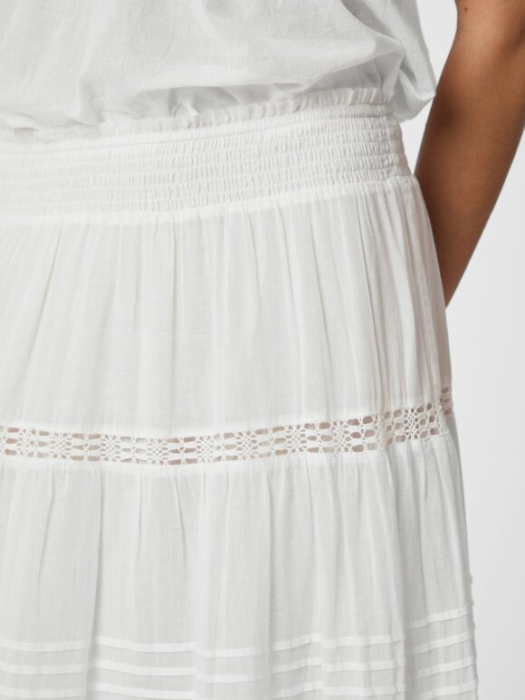 Neo Noir - Felicia S Voile Skirt White