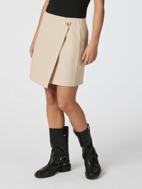 Neo Noir - Petrani Pinstriped skirt Sand