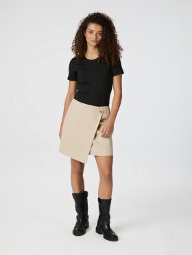 Neo Noir - Petrani Pinstriped skirt Sand