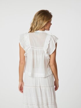 Neo Noir - Jayla S Voile Top White