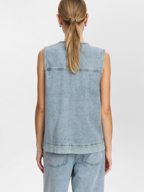 Numph - NUBrooklyn vest light blue