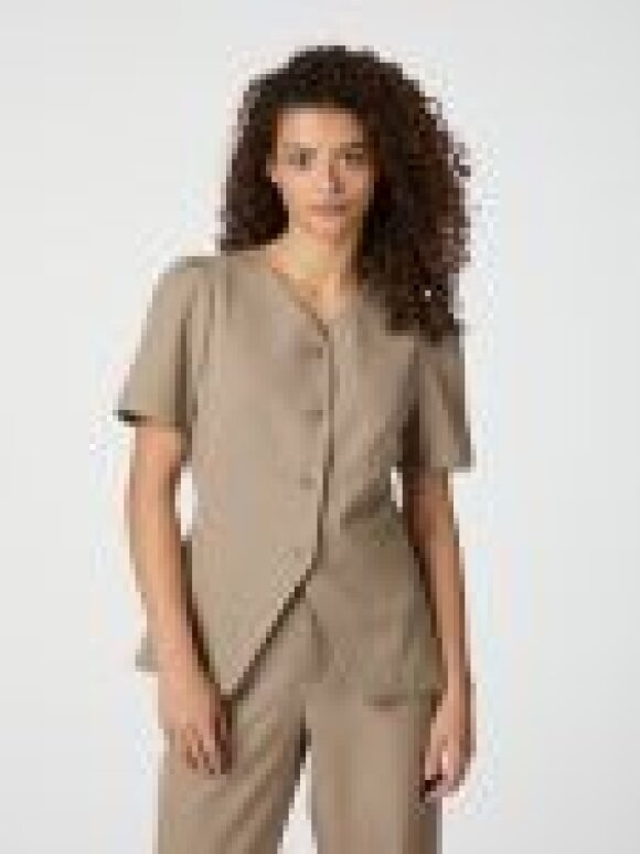 Neo Noir - Jules Structure Blouse Dark T