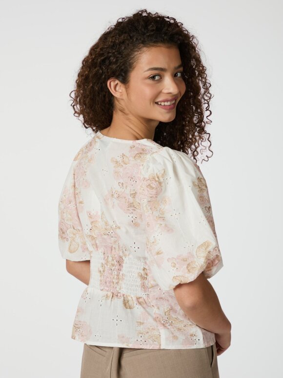 Neo Noir - Timra Emb Rose Blouse Rose