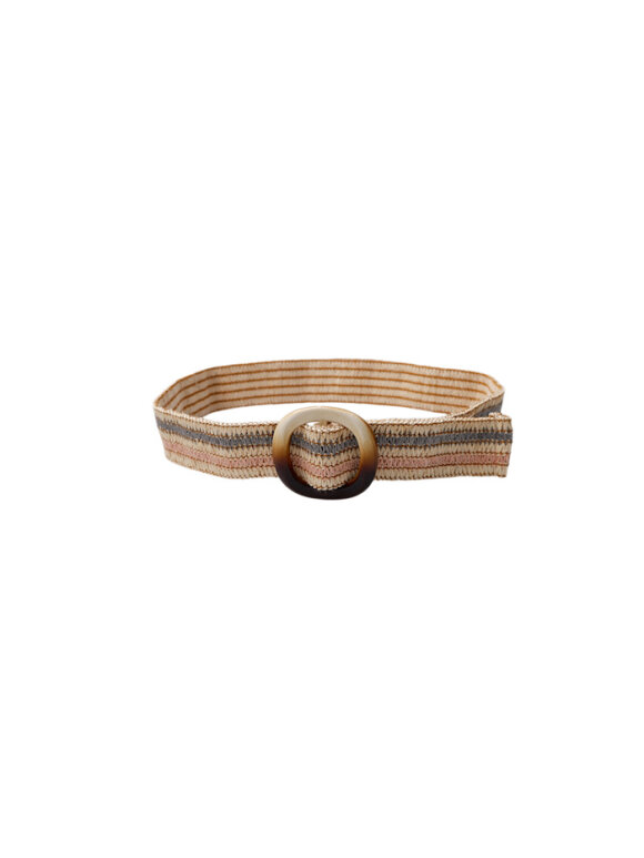 Black Colour - BCEda Jute Belt Pastel Creme