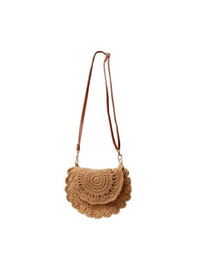 Black Colour - BCCrochet Mini Bag Nature Black Colour - BCCrochet Mini Bag Nature