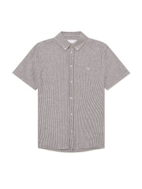 Les Deux - Konrad Stripe Linnen ss Shirt Les Deux - Konrad Stripe Linnen ss Shirt