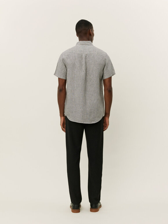 Les Deux - Konrad Stripe Linnen ss Shirt
