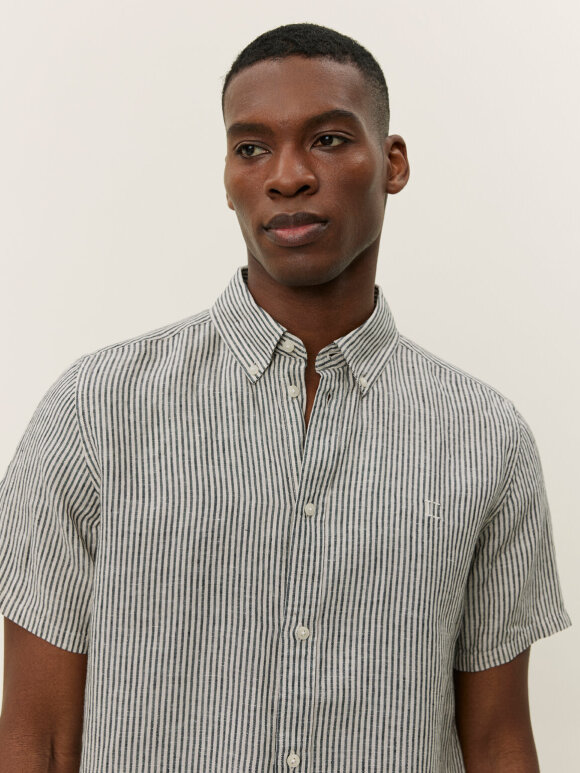Les Deux - Konrad Stripe Linnen ss Shirt