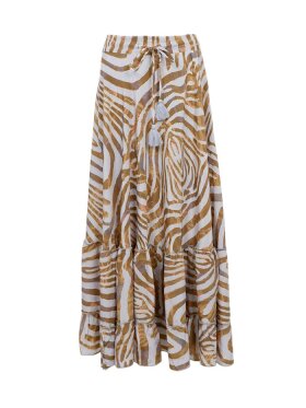 Black Colour - BCLuna Maxi Frill Skirt Zebra Black Colour - BCLuna Maxi Frill Skirt Zebra