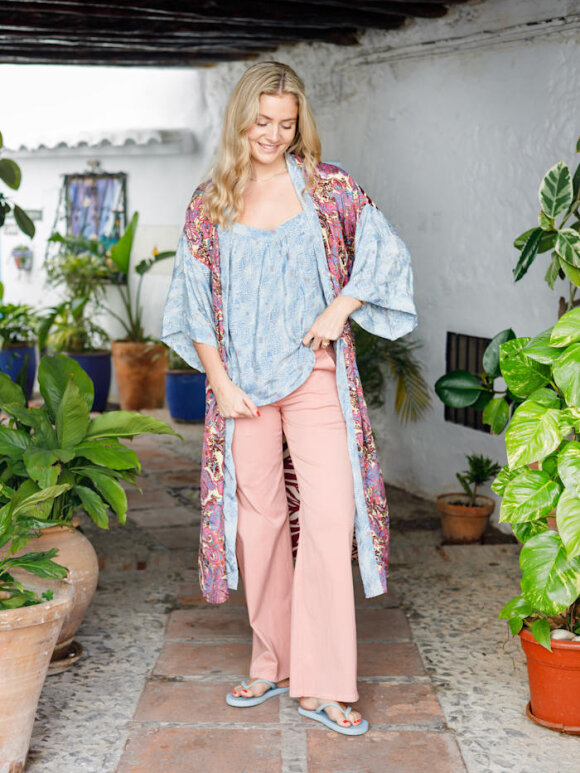 Black Colour - BCLuna Multi Kimono long Royal