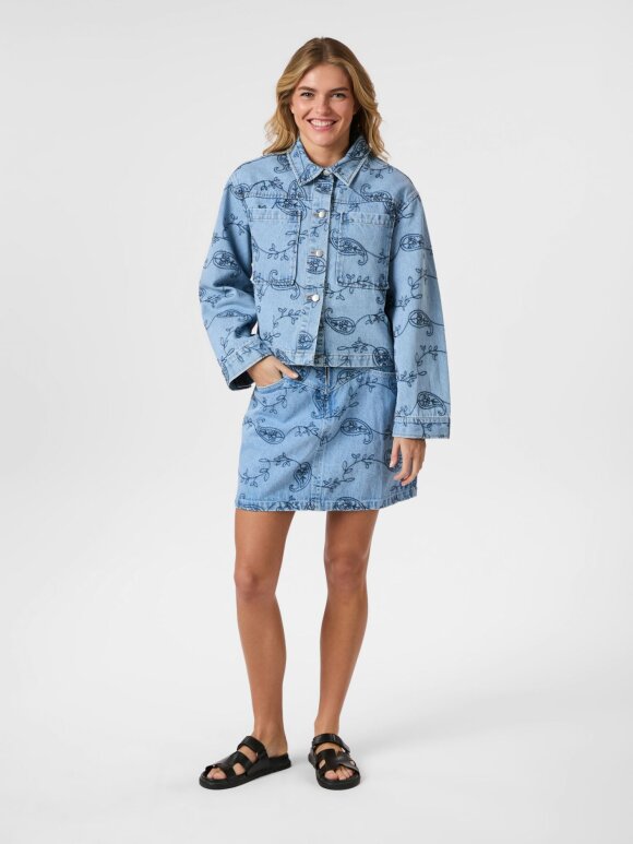 Neo Noir - Gabani Embroidery Denim Skirt