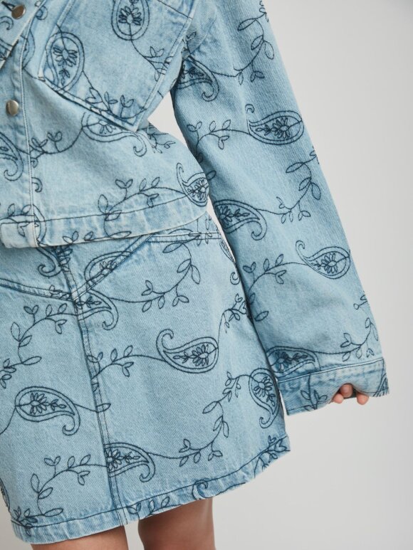 Neo Noir - Gabani Embroidery Denim Skirt