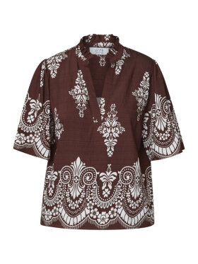 Love & Divine - Love1296-2 Top Brown Paisley