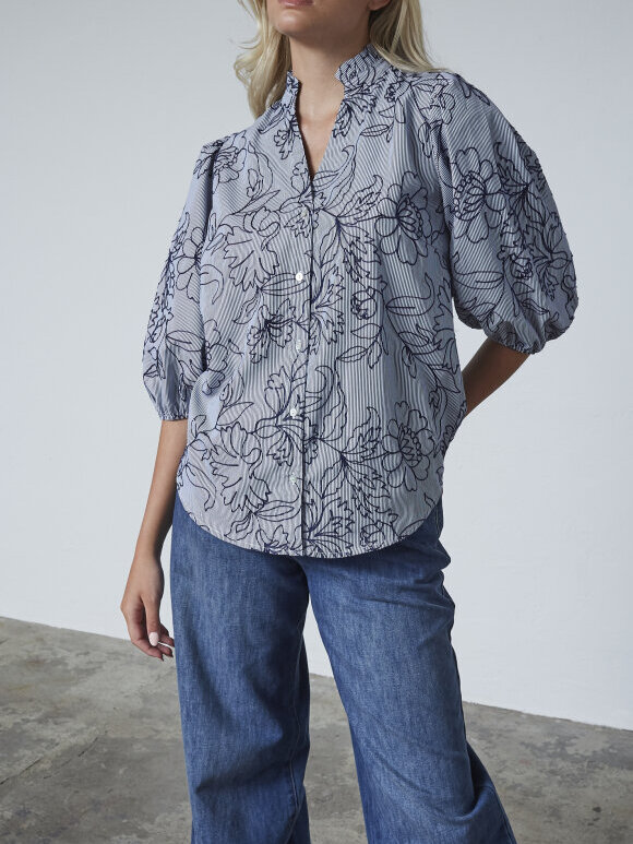 Love & Divine - Love456-9 Shirts stripe flower