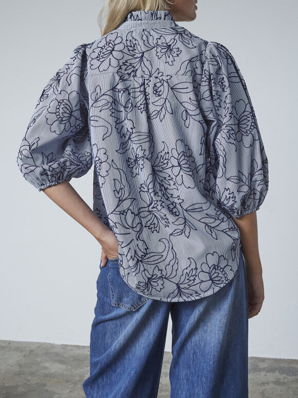 Love & Divine - Love456-9 Shirts stripe flower