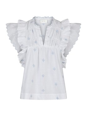 Neo Noir - Jayla Embroidery Top  White