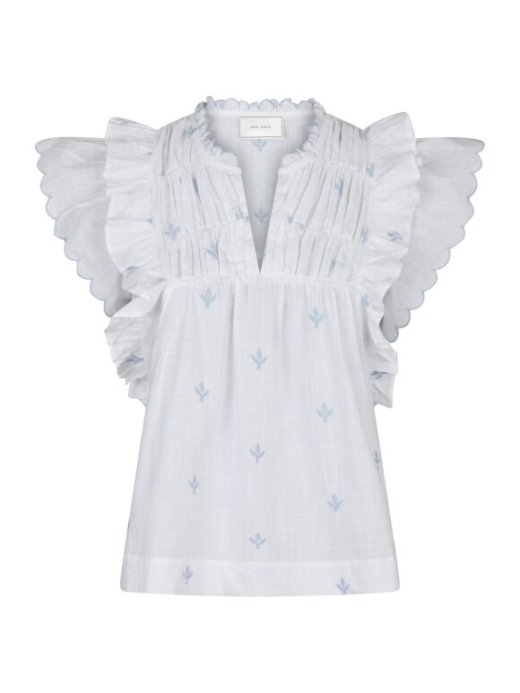 Neo Noir - Jayla Embroidery Top  White