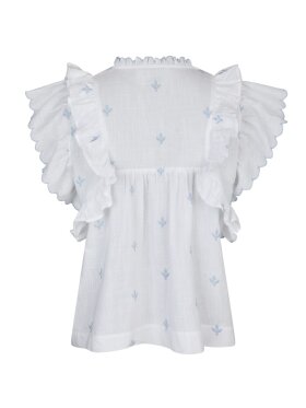 Neo Noir - Jayla Embroidery Top  White