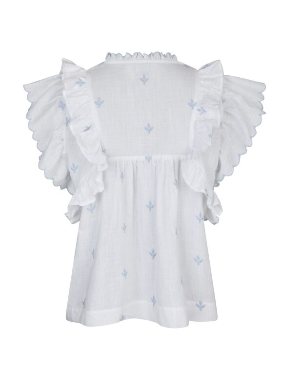Neo Noir - Jayla Embroidery Top  White