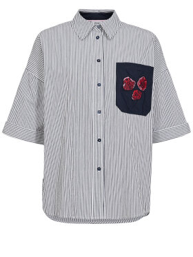 Numph - NUTillie SS Shirt dark Sapphir