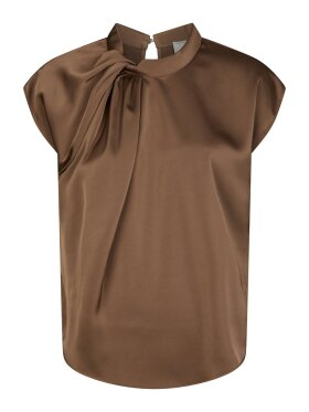 Neo Noir - Fleur Drapy Satin Blouse