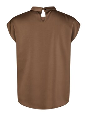 Neo Noir - Fleur Drapy Satin Blouse