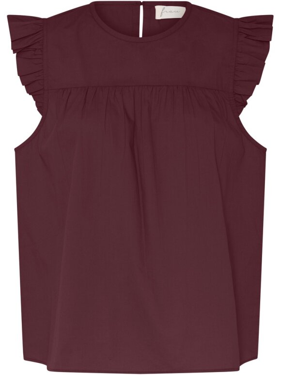 FRAU - Stockholm Sl Top Red mahogany